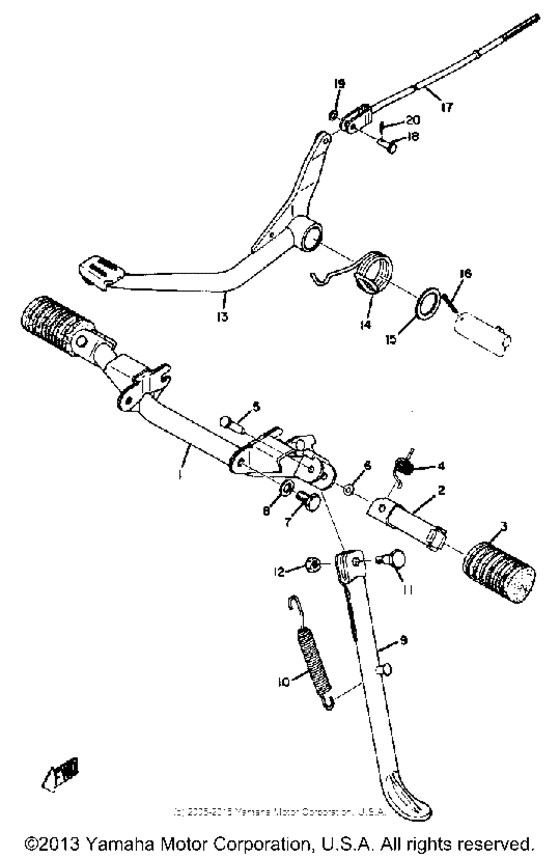Stand - footrest - brake pedal