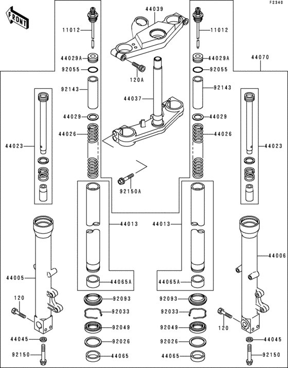 Front fork(zx600-e4/e5)