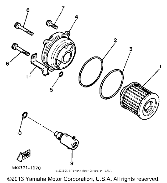 XV1100UC Маслянный фильтр