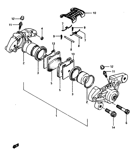 GS1150 Задний суппортs