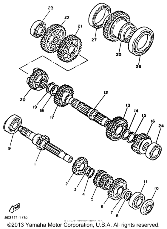 XV1100DC Трансмиссия