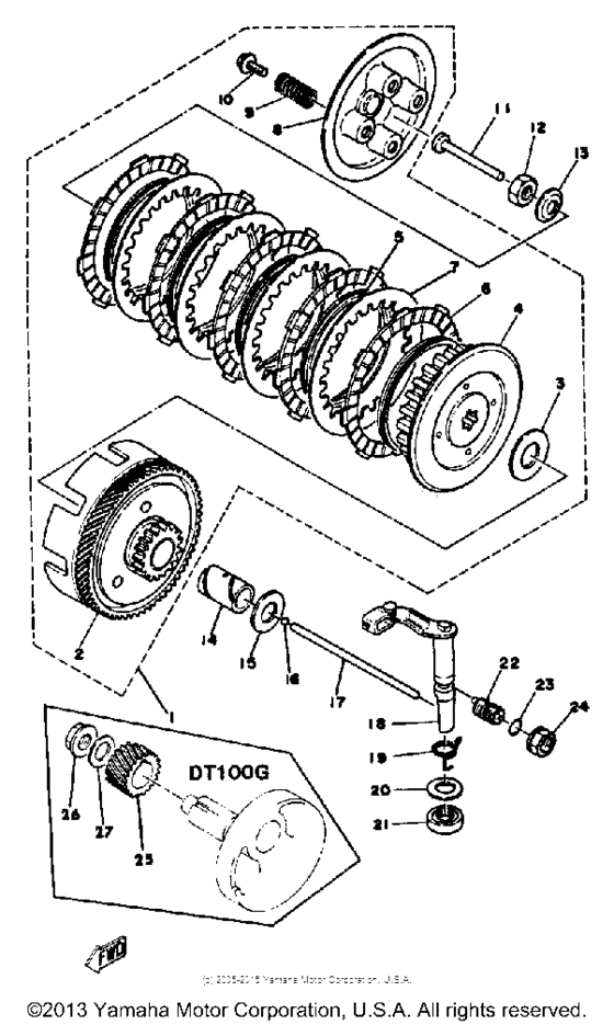 DT100E Сцепление