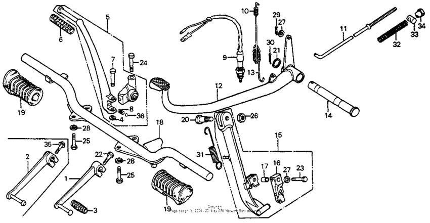 Pedal + kick arm + stand 76,78