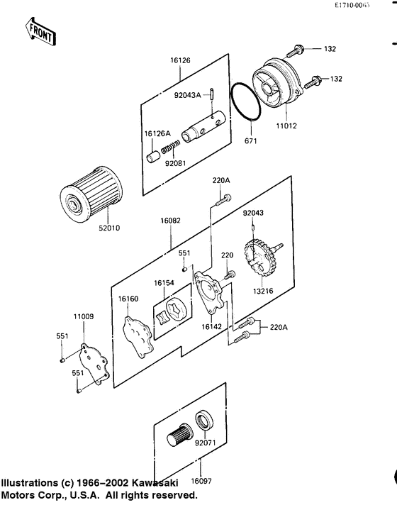 KL250 Насос масляный  / фильтр масляный