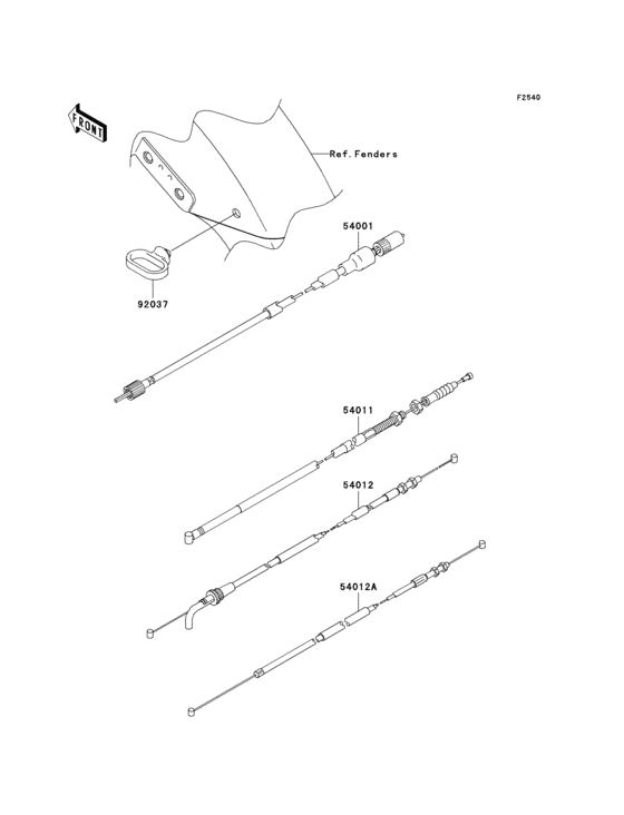 BR125 Тросы управления