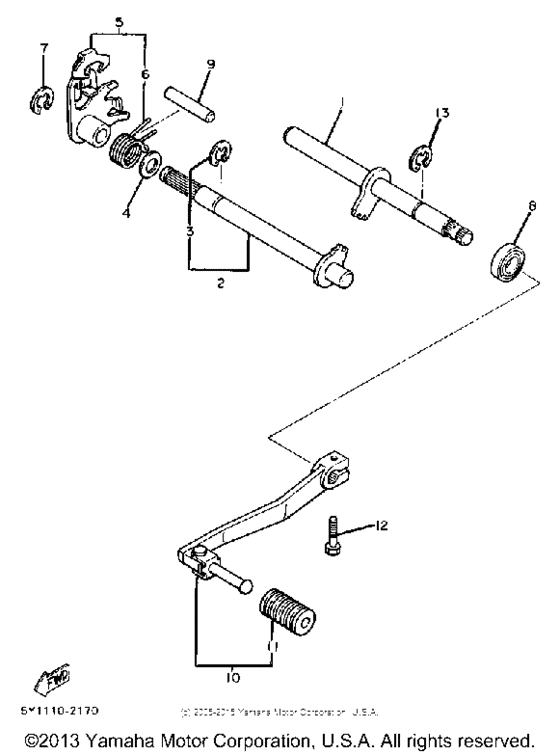 XT550K Shift shaft pedal