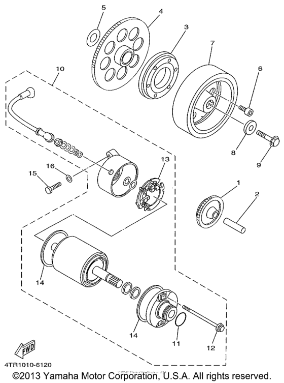 XVS650 Муфта стартера