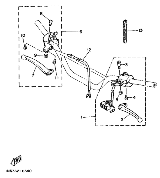 Handle switch. lever