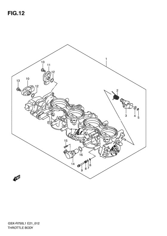 GSX-R750 Корпус Дросселя