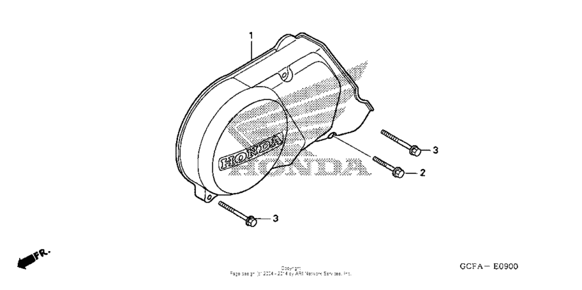 CRF70F Крышка картера левая