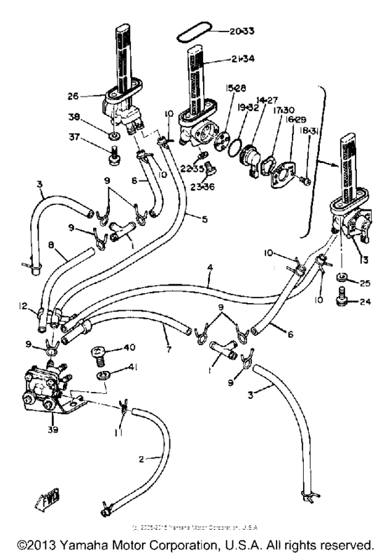 Fuel cock-piping