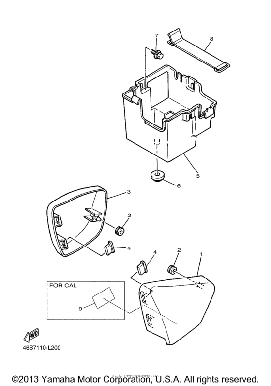 XV250D Боковые обтекатели