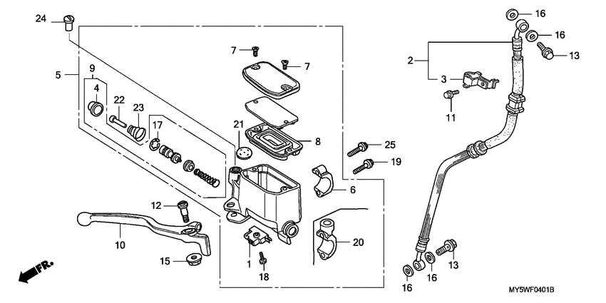 Fr. brake master cylinder