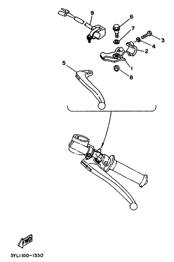 Handle switch. lever