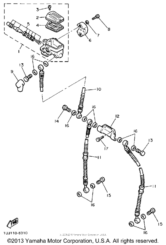 YX600W Главный тормозной цилиндр