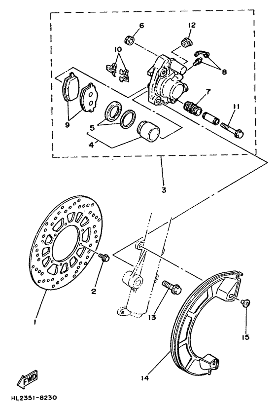 Front brake. caliper