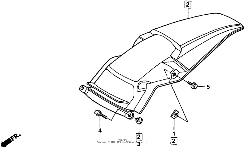 CR125R Задний бампер
