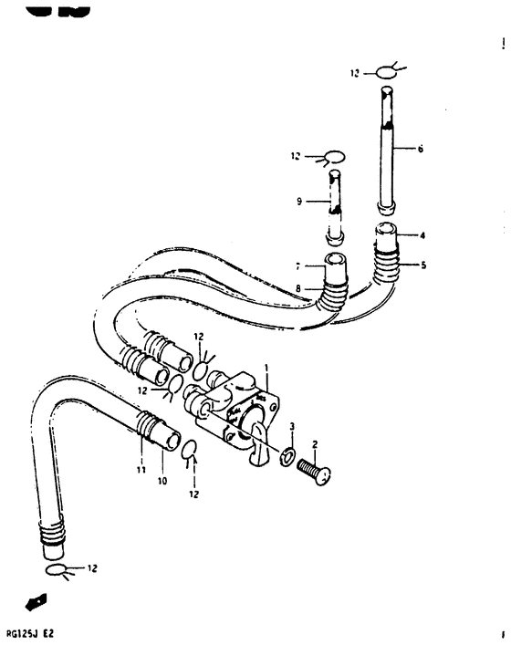 RG125 Топливный кран