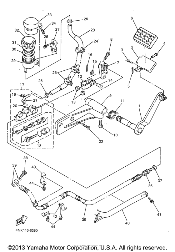 XVZ13AJC Задний торм цилиндр