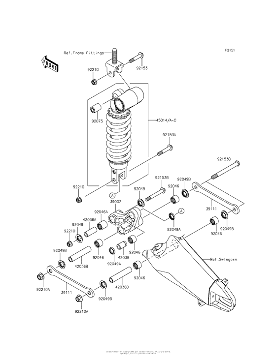 ZX636 Подвеска  /  амортизатор