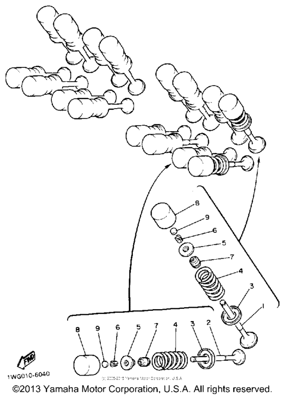 FZR600RAC Клапана