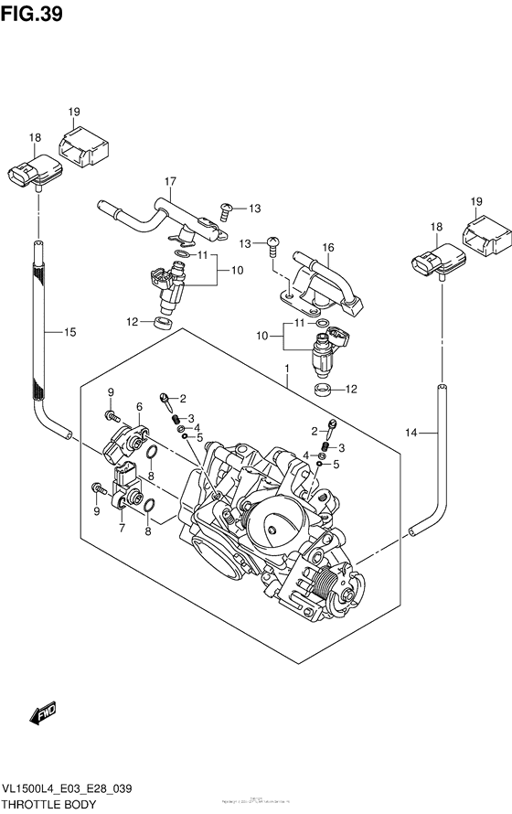 VL1500B Throttle Body (Vl1500Bl4 E03)