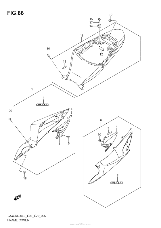 GSX-R600 Frame Cover (Ags,agt)