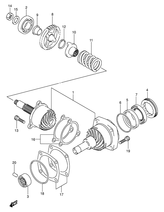 Secondary drive gear
