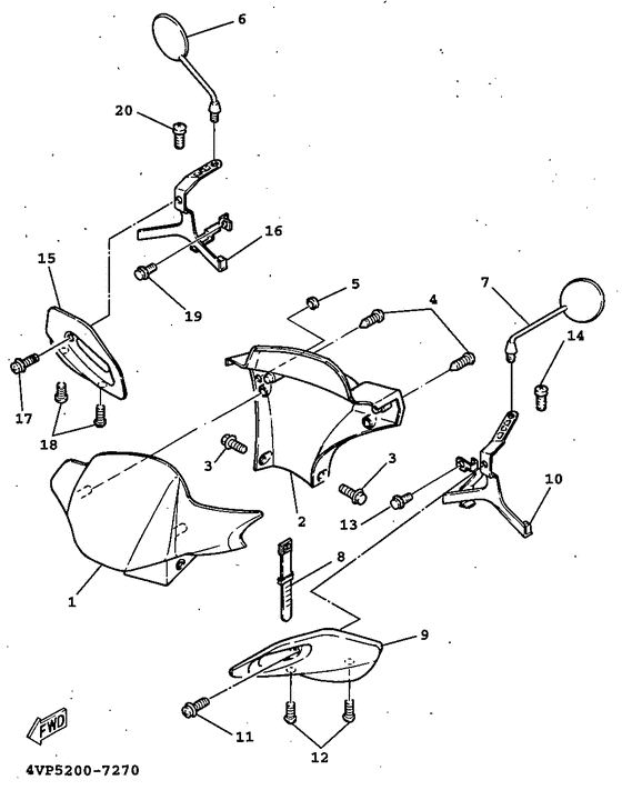 YW100 Обтекатель 1