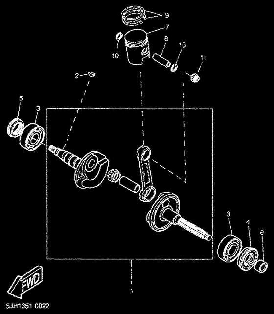CW50RS Коленчатый вал и Поршень