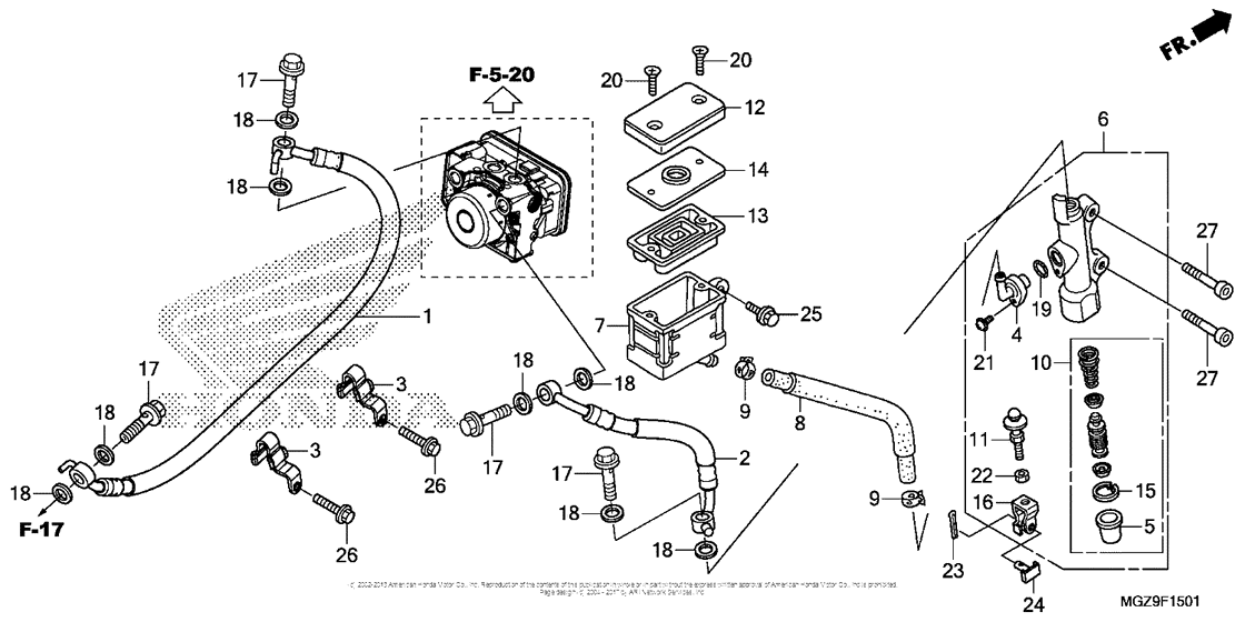 Rear Brake Master Cylinder (Abs)