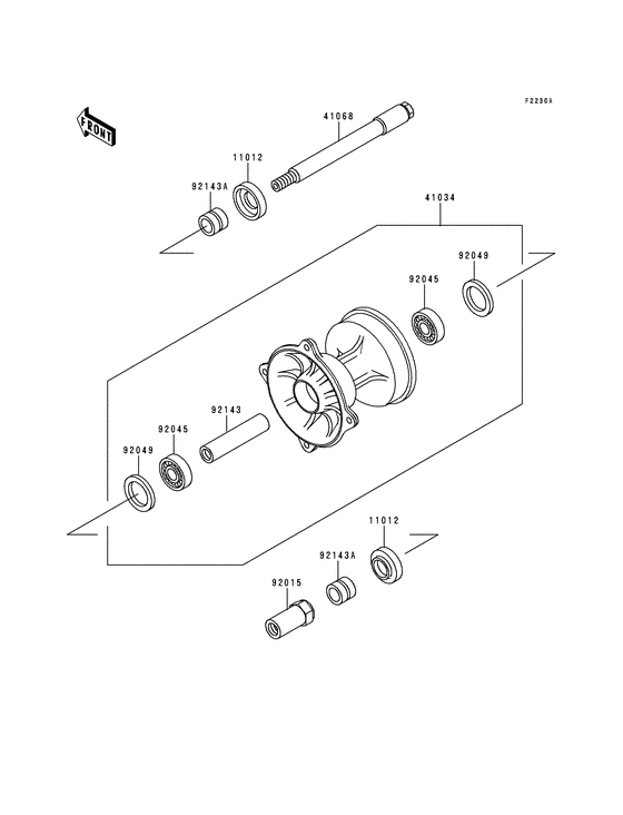 KX500 Передняя втулка