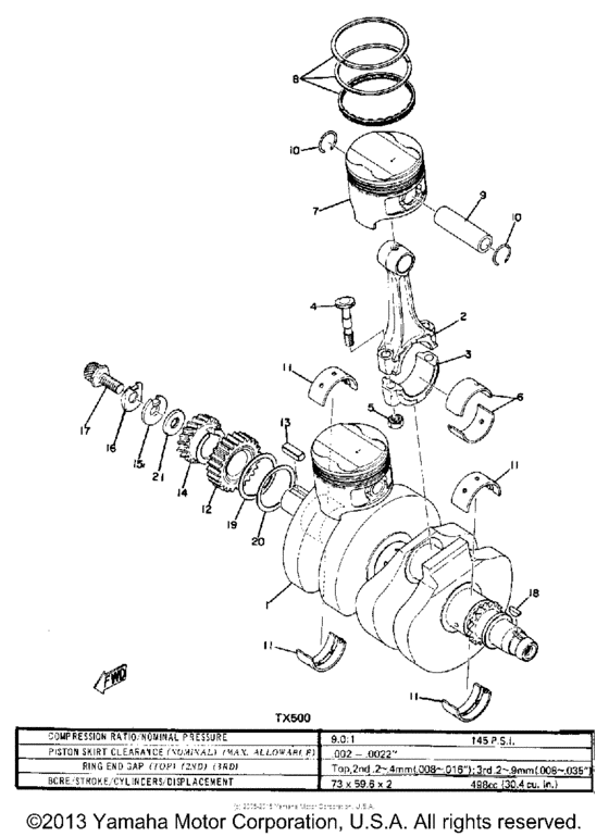 Crank piston