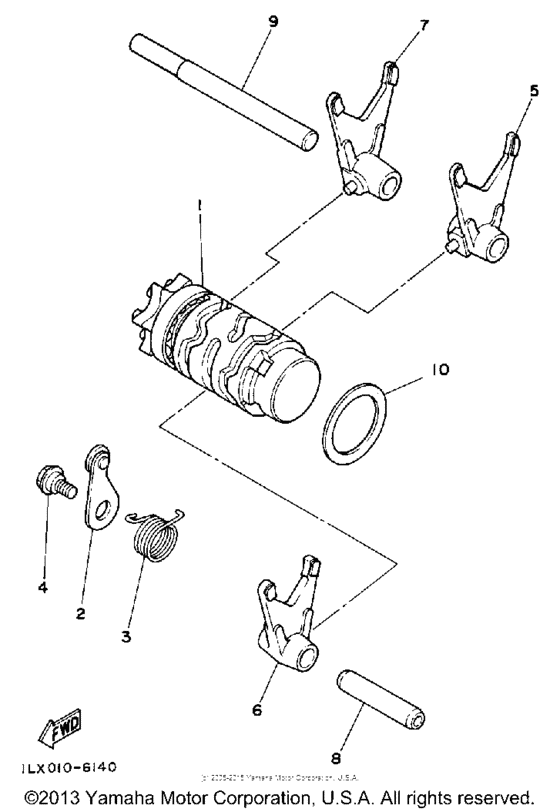 Shift cam-fork