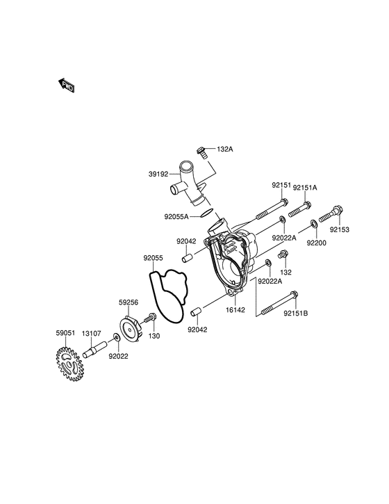 RM-Z250 Водяная помпа