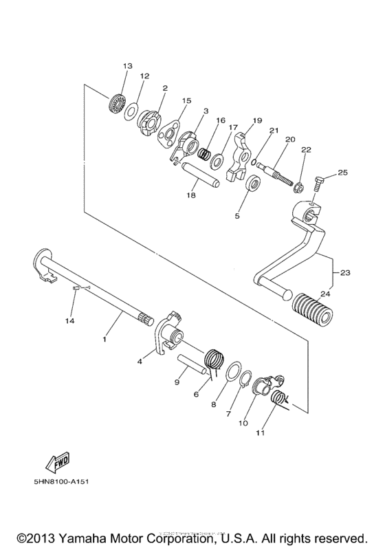 TTR90ER Вал переключения