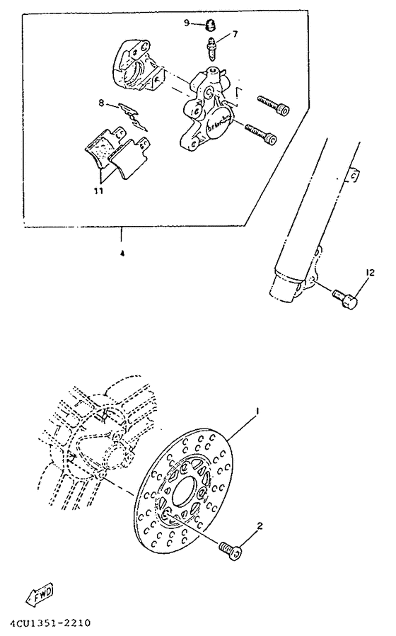 YE50 Vorderradbremssattel