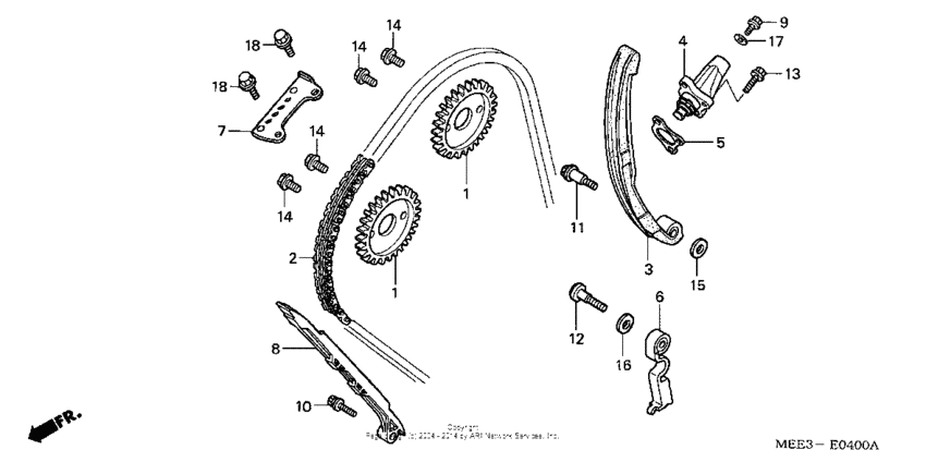 Cam chain + tensioner