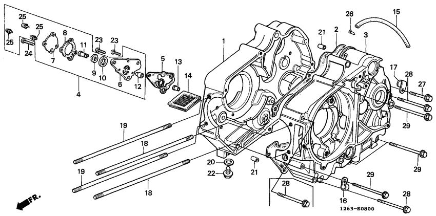 Crankcase/oil pump