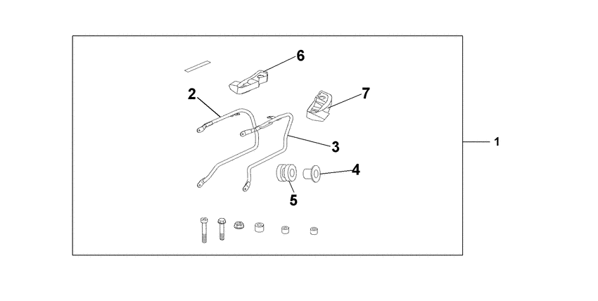 CBF500 Pannier stay set