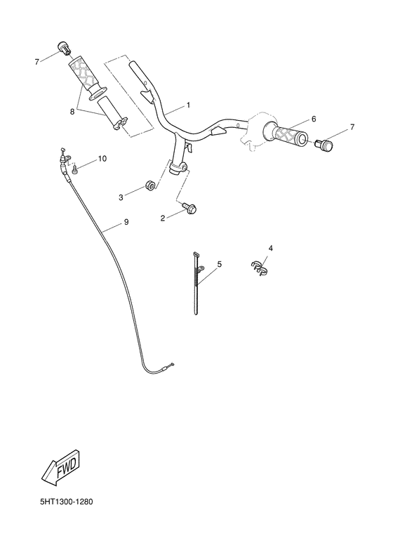 XQ150 Steering handle & cable