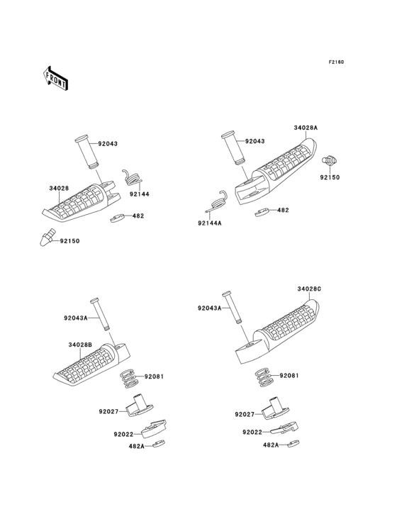 ZX1100 Подножки