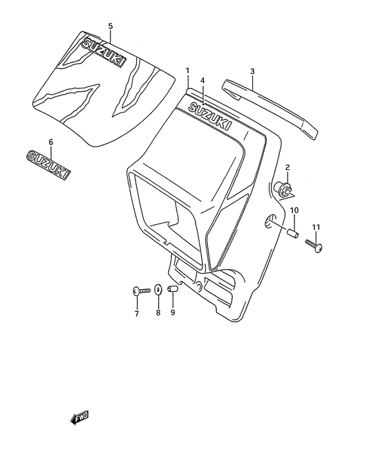 Headlamp cover  front fender