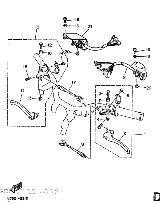 Handle switch. lever