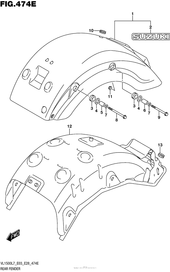 Rear Fender (Vl1500Tl7 E03)