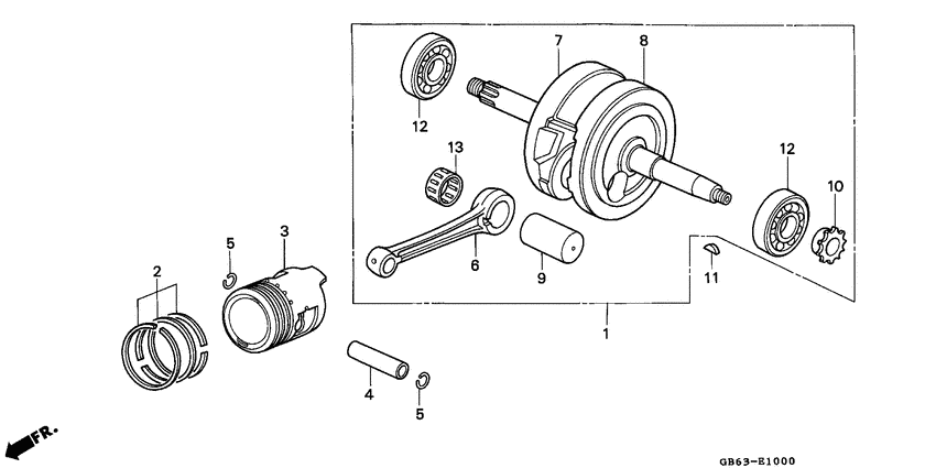 Crankshaft/piston