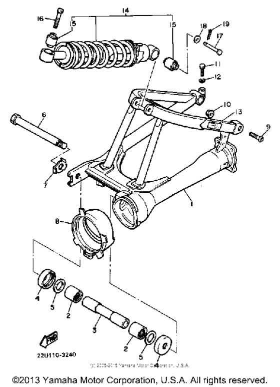 Rear arm-suspension