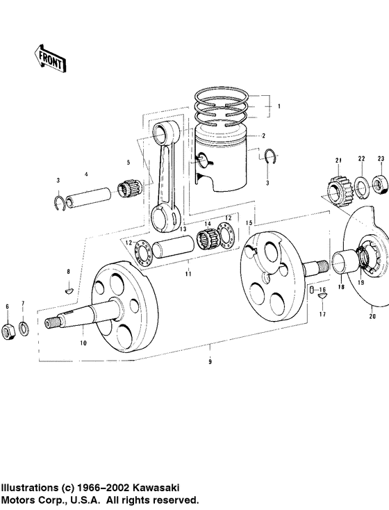 Crankshaft/piston/rotary valve