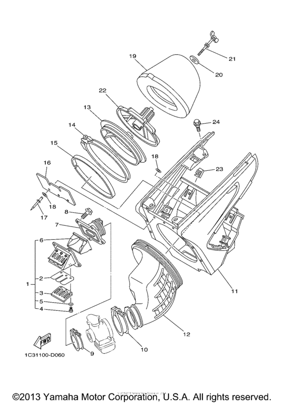 YZ125Y Впускная система