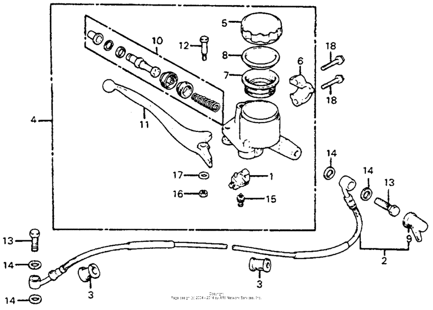 Front brake master cyl.